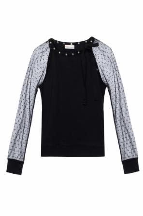 Sweatshirt with sheer sleeves, zdjęcie 1 Sweatshirt with sheer sleeves od Valentino Red
